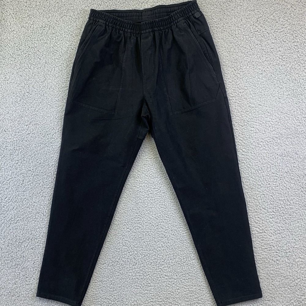 Lululemon Mens ABC Style Joggers Straight Leg Back‎ Pocket Black Sz L Ergonomic